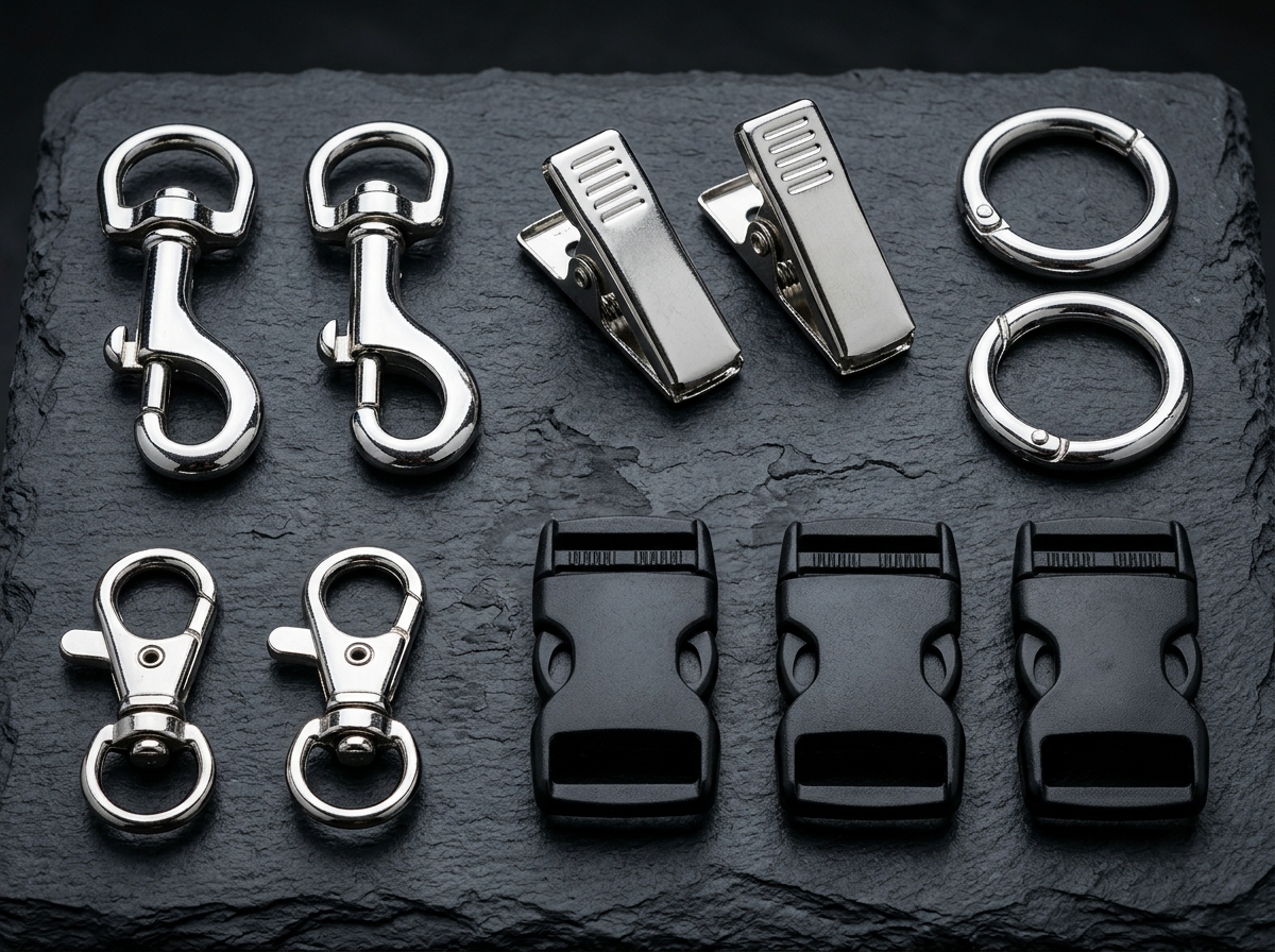 Chrome Swivel Dog Hooks and Lanyard Hardware Clips