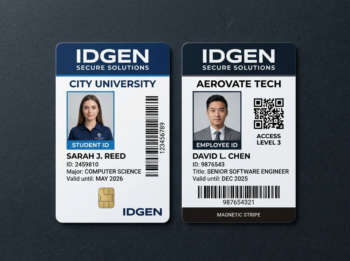 Contactless RFID and NFC smart chips embedded in 30-mil PVC cards by IDGen