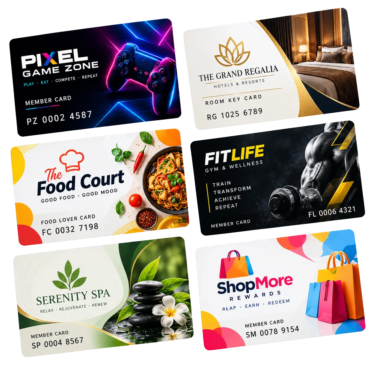 Custom membership card designs for clubs gyms and associations