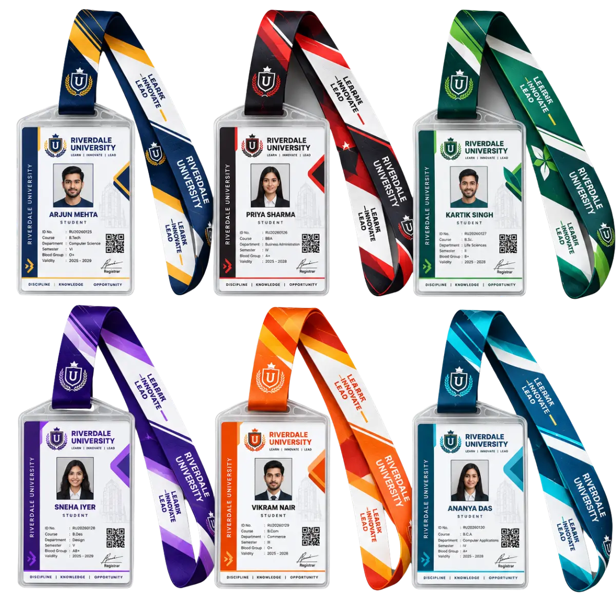 University Smart Campus RFID Pass University RFID Smart Campus Pass with contactless chip and custom printed lanyard by IDGen