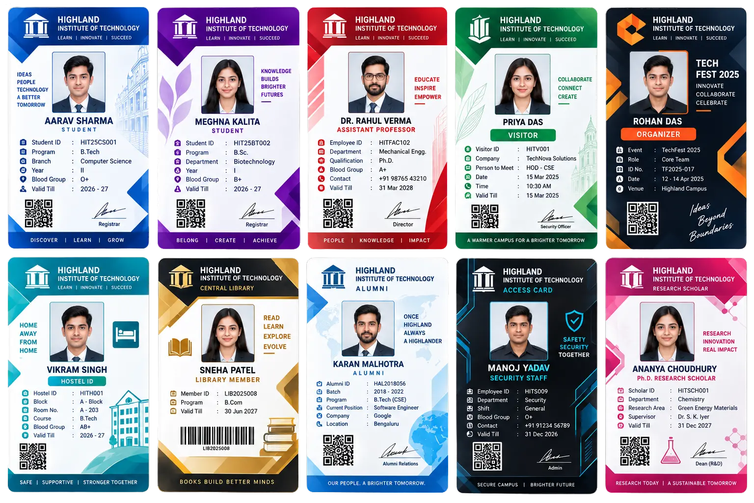 Institutional bulk RFID card printing and chip encoding batch production by IDGen