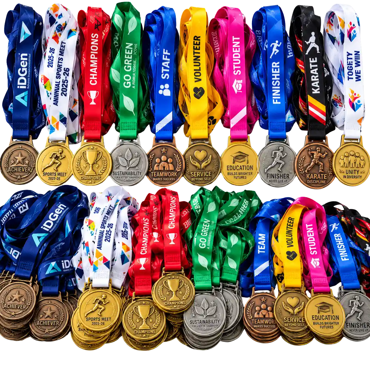 Corporate Award Medallion with Satin V-Neck